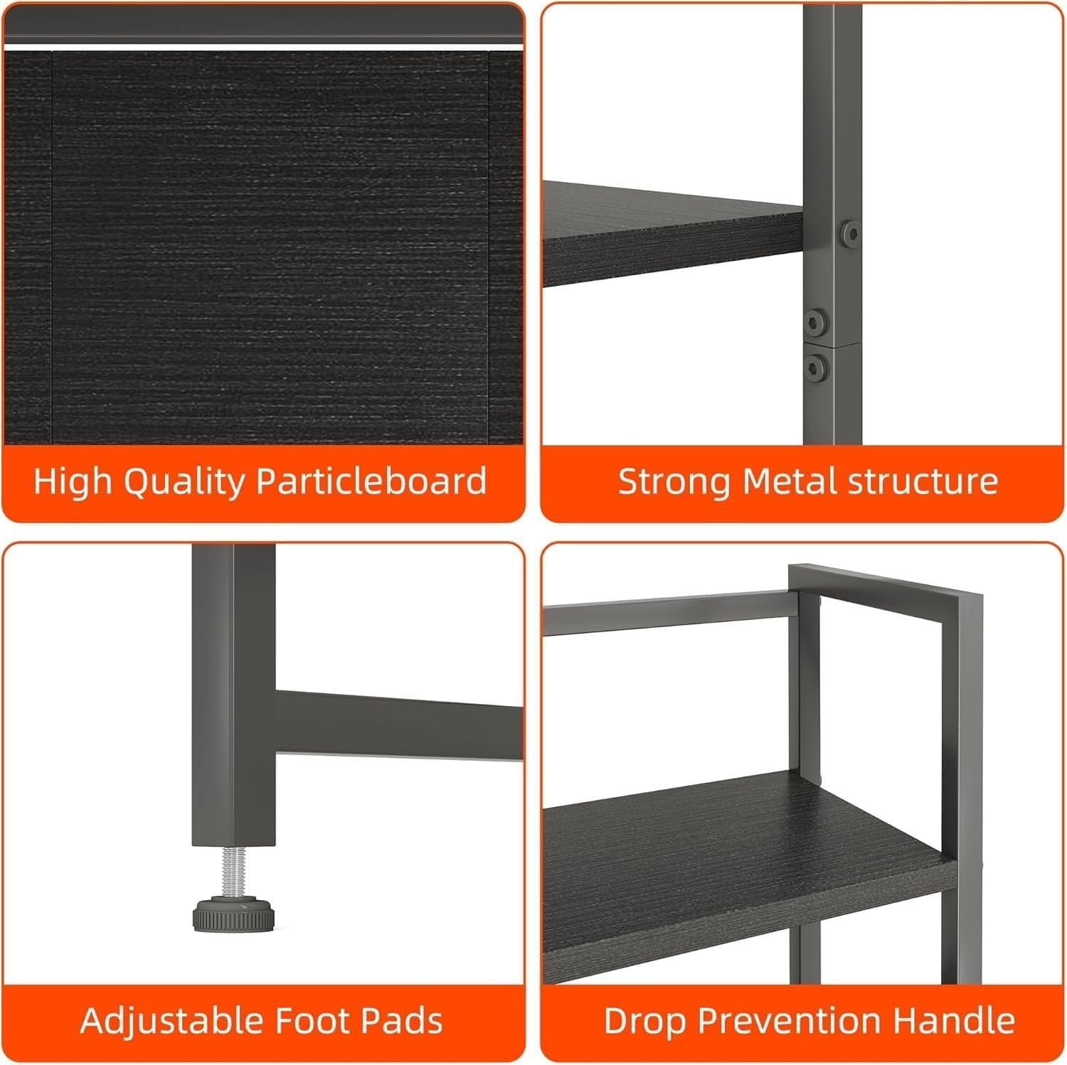 41" Desk Hutch Organizer Shelf with Drawer | 3-Tier Desktop Rack for Monitor 32"