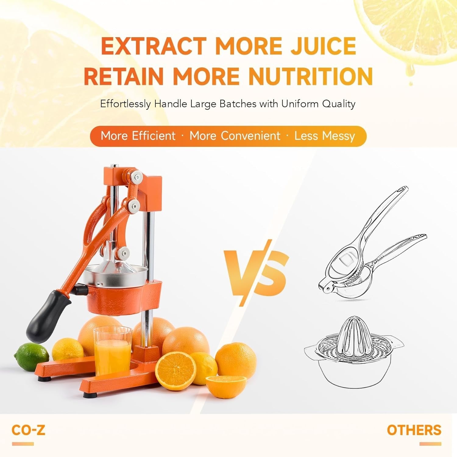 Commercial Manual Citrus Juicer Hand Press Orange Lemon Pomegranate