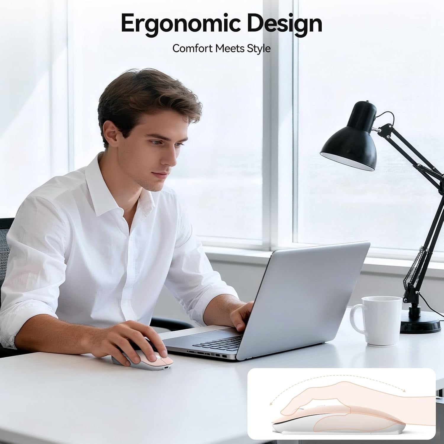 Rechargeable Bluetooth Mouse 4800 DPI Slim Silent USB-C Wireless
