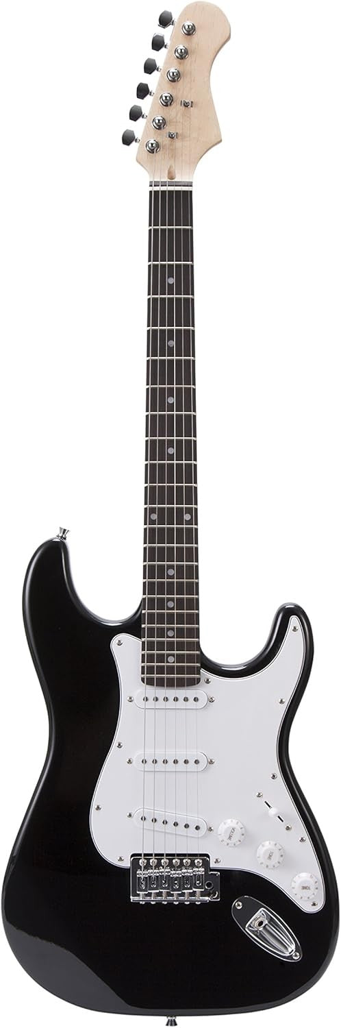 Electric Guitar Starter Kit 10W Amp Black Full Size w/ Bag & Whammy