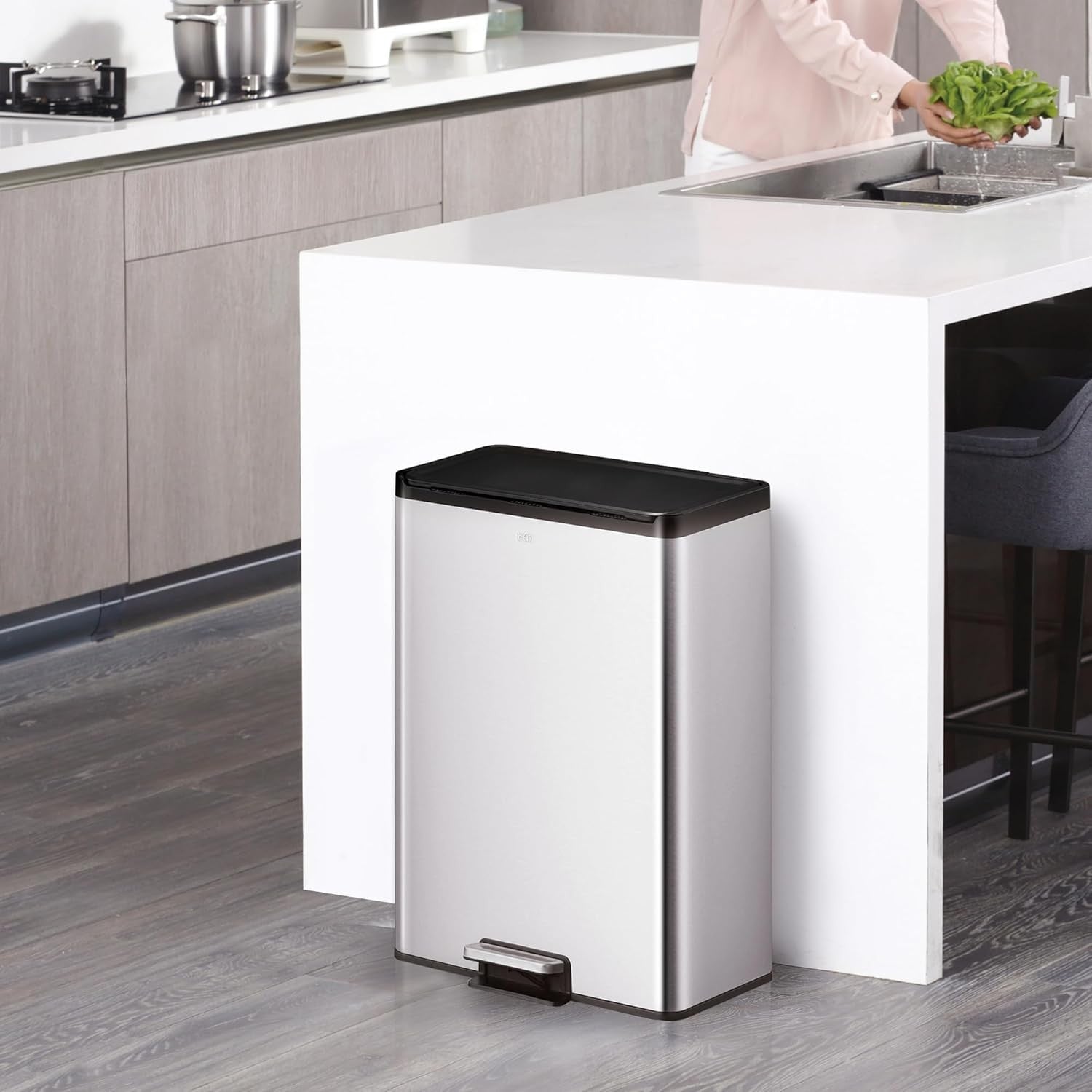 60L Dual Recycling Kitchen Bin 30L+30L Matt