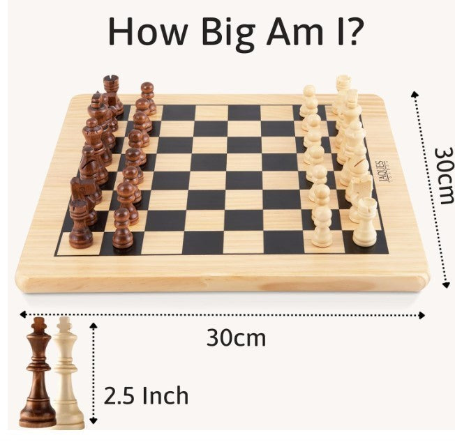 Wooden Chess Set for Adults & Kids | Classic Board Game | Premium Traditional