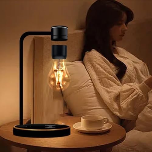 Magnetic Floating LED Bulb Lamp 360° Auto Rotating Touch-Control Night Light