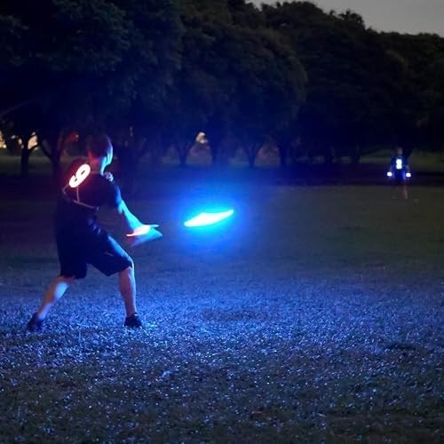 TOSY Blue LED Flying Disc | Rechargeable Smart Toy, Waterproof, 36 LEDs