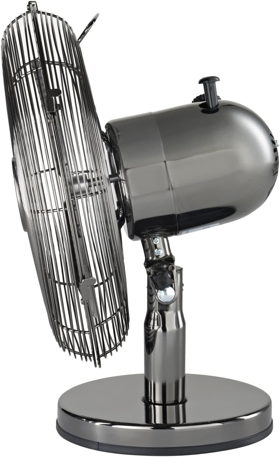 12" Metal Desk Fan – 3-Speed Chrome Finish Quiet Cooling for Home or Office