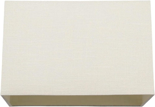 Large Rectangular Lamp Shade Cream Linen Fabric 40cm Luxury Table Floor