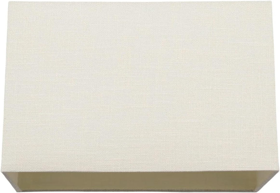 Large Rectangular Lamp Shade Cream Linen Fabric 40cm Luxury Table Floor