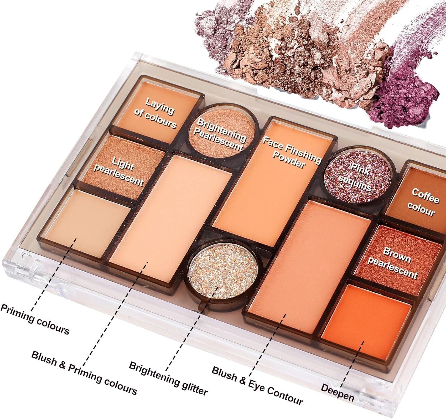 Professional All In One Makeup Kit 13pcs Travel Set with Bag