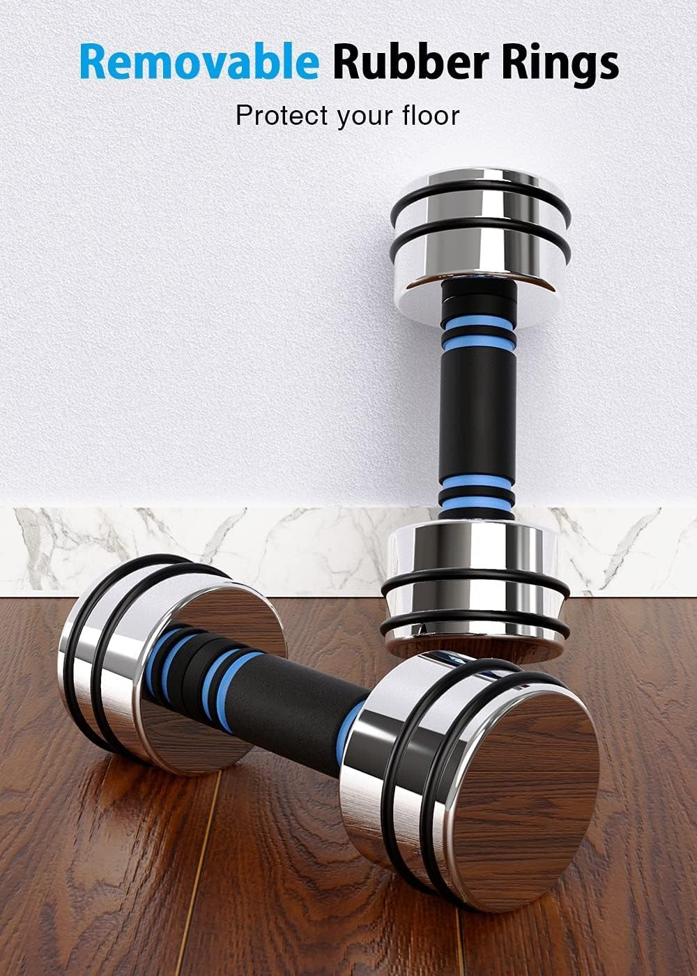 Ultra Compact Steel Adjustable Dumbbells Pair 2.5–25kg Foam Grip