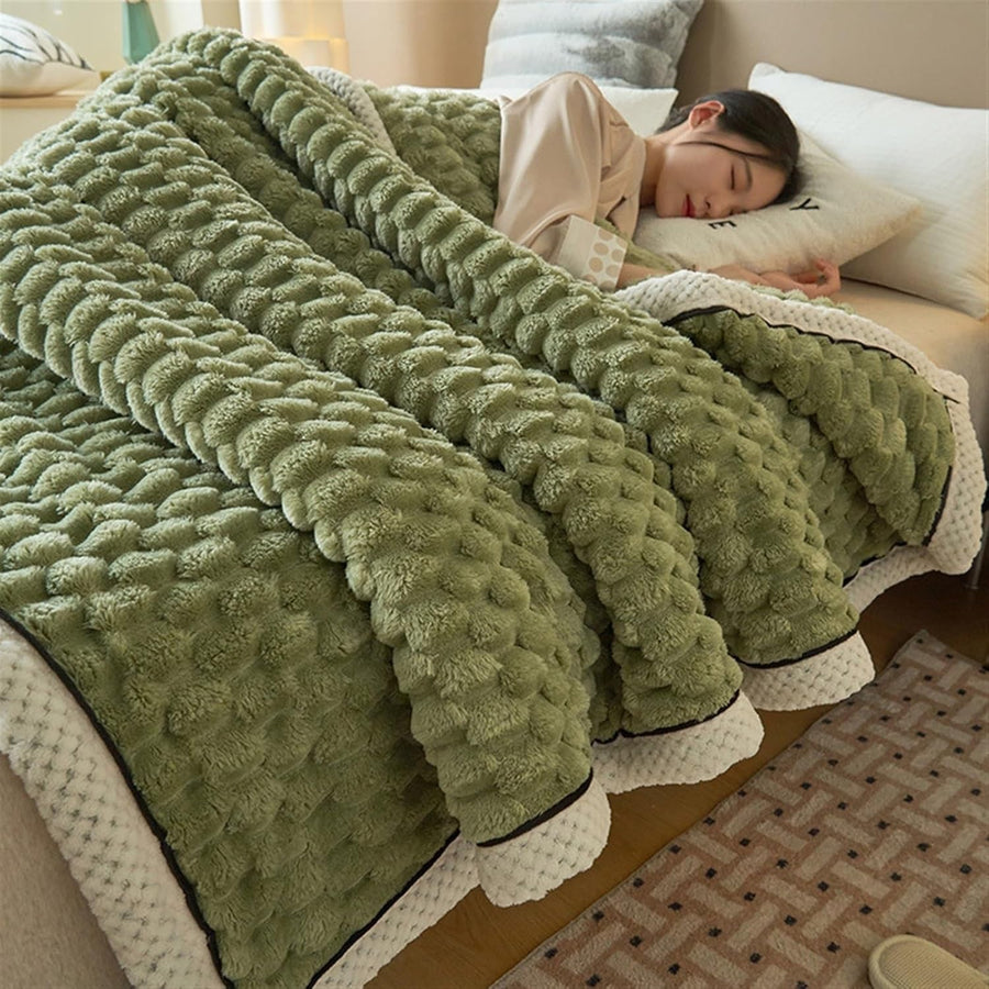 Light Green Weighted Blanket 180x200 cm Soft & Warm for Sofa & Bed