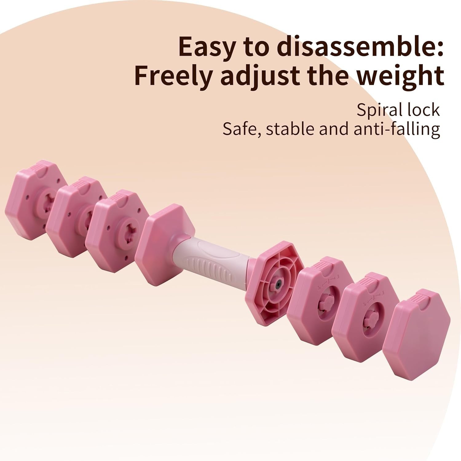 5.5lb Swing Dumbbell Adjustable Dial Weight Non Slip Home Training