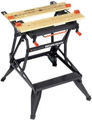 Dual-Height Folding Workbench with Vertical Clamp Steel Frame Heavy Duty