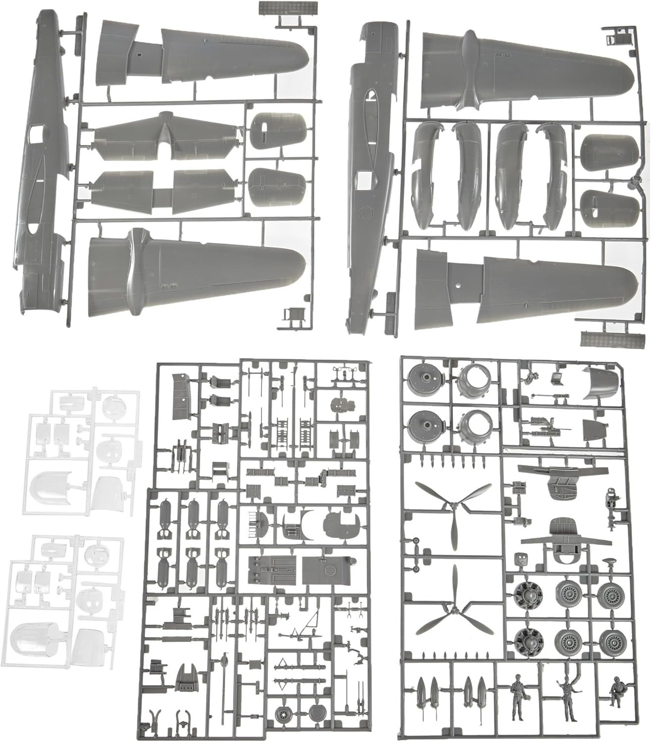 B-25J Mitchell Plastic Model Kit – Detailed Aircraft Build, 31.8x45.1cm