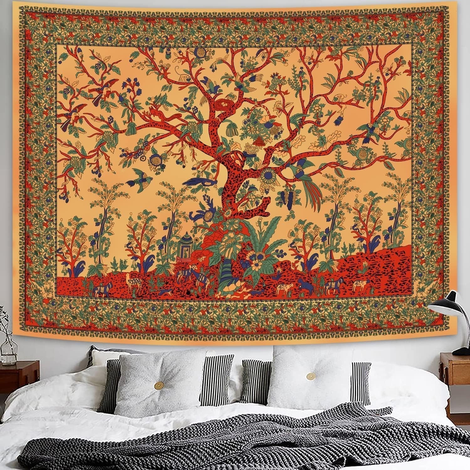 Tree of Life Tapestry Boho Wall Hanging HD Print Aesthetic Decor