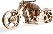 3D Wooden Motorcycle Puzzle Model Kit with Rubber Band Motor – Fun & Educational
