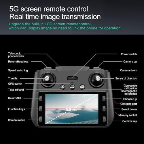 4K GPS Drone for Adults, 3 Batteries, 60min Flight, Obstacle Avoidance