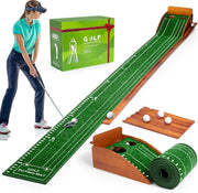 Indoor Golf Putting Mat Trainer Automatic Ball Return Practice Set
