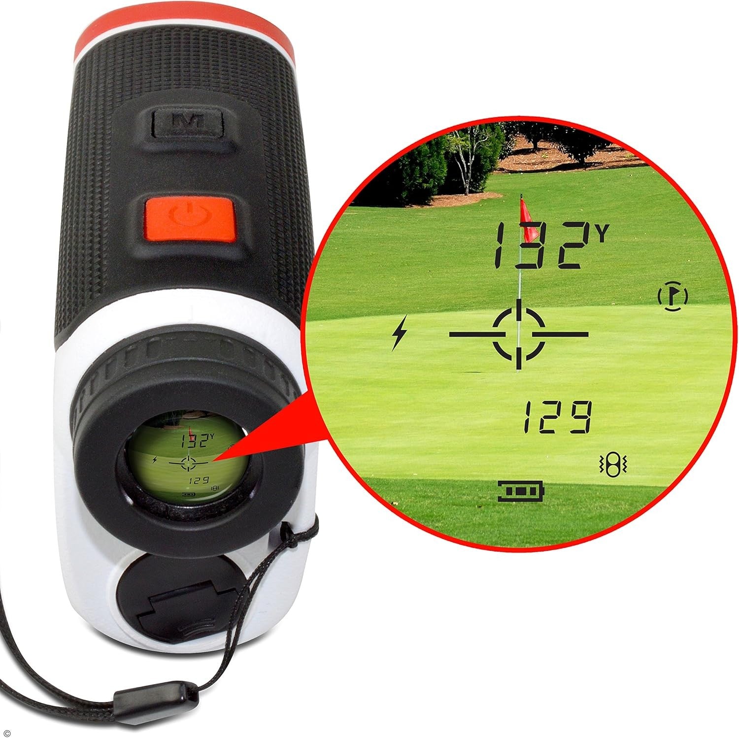 Golf Rangefinder 1300 Yards Slope Switch Flag Lock Vibration 6X Rechargeable