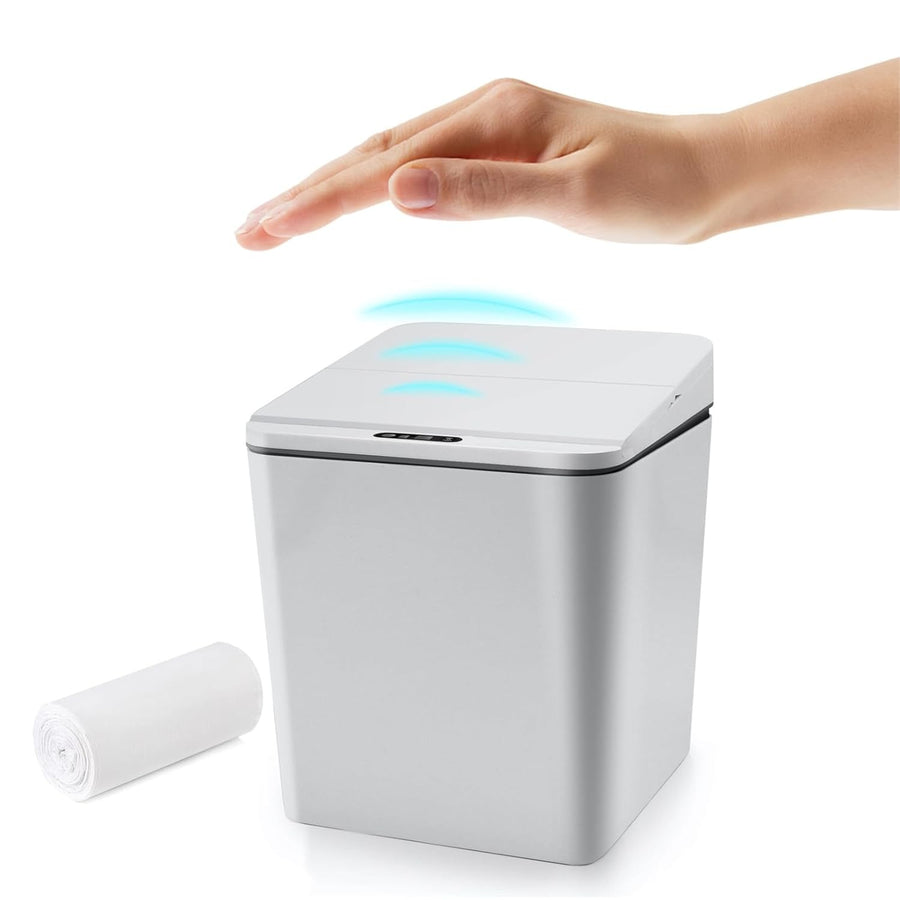 6L Touchless Mini Trash Can | Automatic Sensor Bin Grey 1.5 Gal