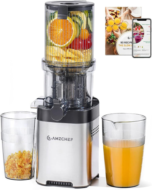 Cold Press Juicer Stainless Steel 126mm Wide Chute Slow Masticating