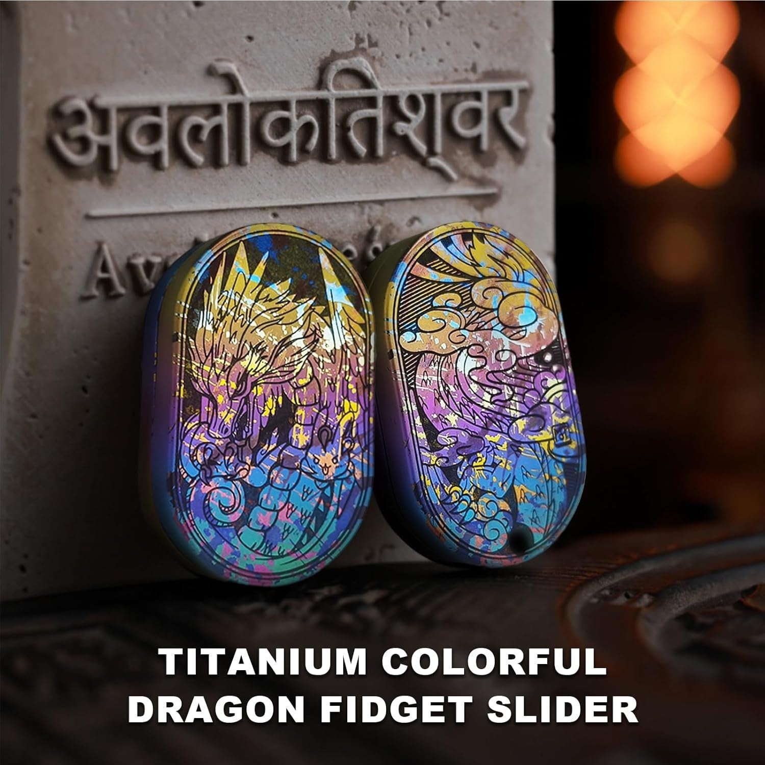 Titanium Dragon Fidget Slider Ratchet Clicker Stress Relief EDC
