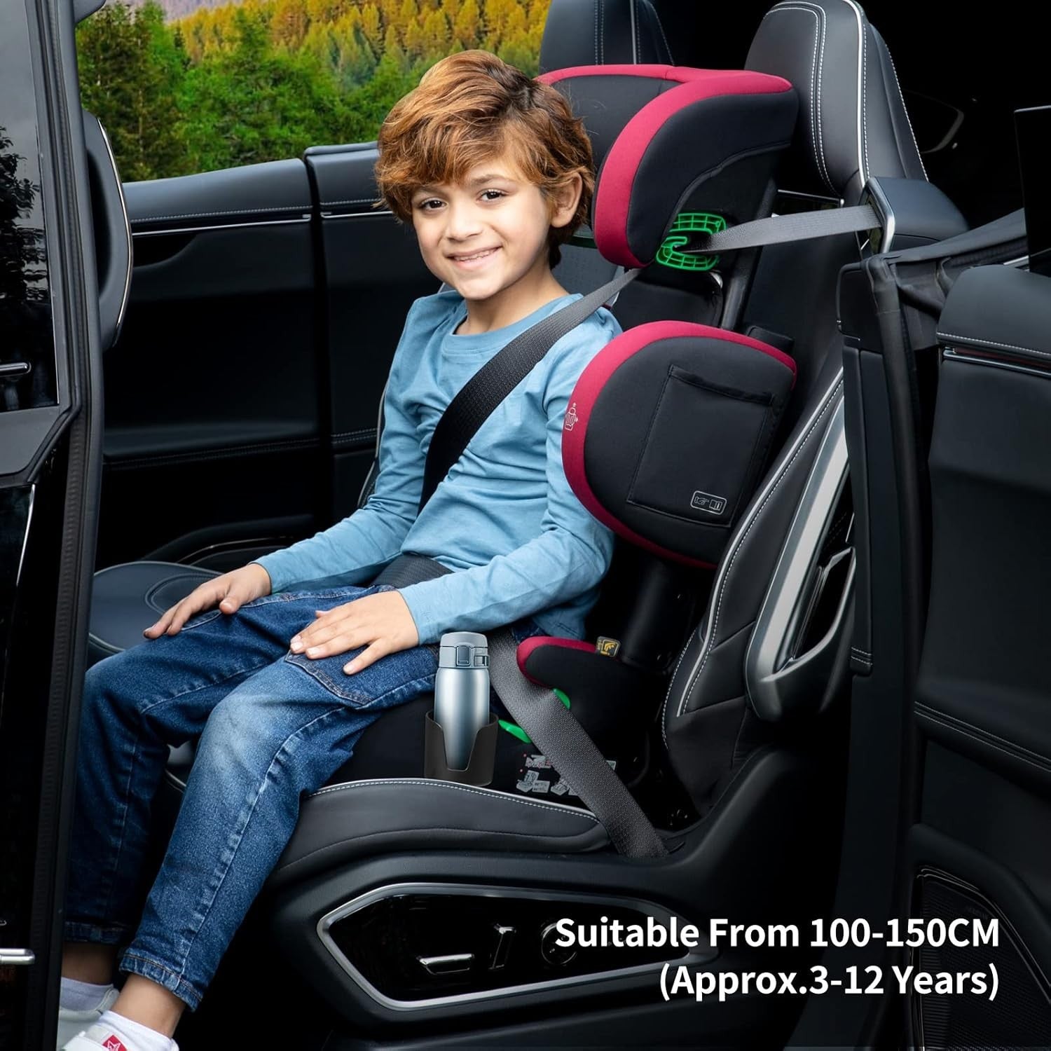 i-Size High Back Booster Car Seat ISOFIX 3–12 Years Side Impact Safety