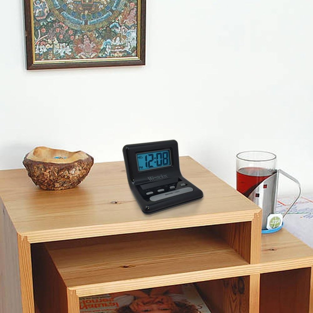 Travel Alarm Clock Compact Digital Foldable Snooze Backlight Portable