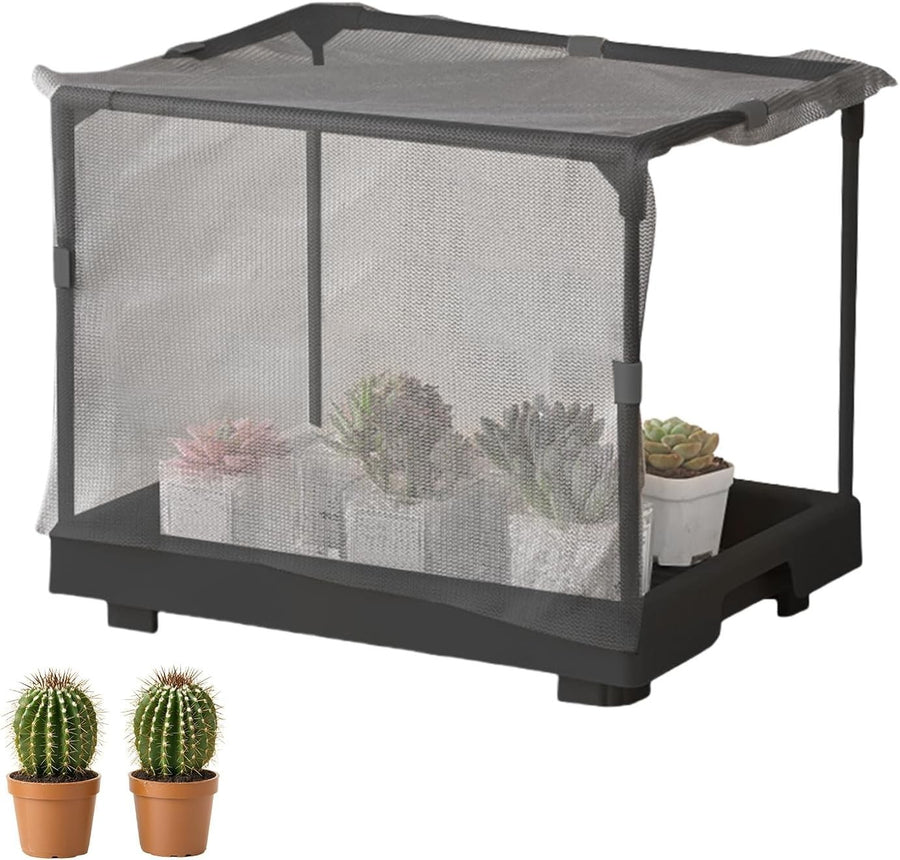Mini Raised Plant Greenhouse Box 35x27x7cm Frost Cover for Balcony