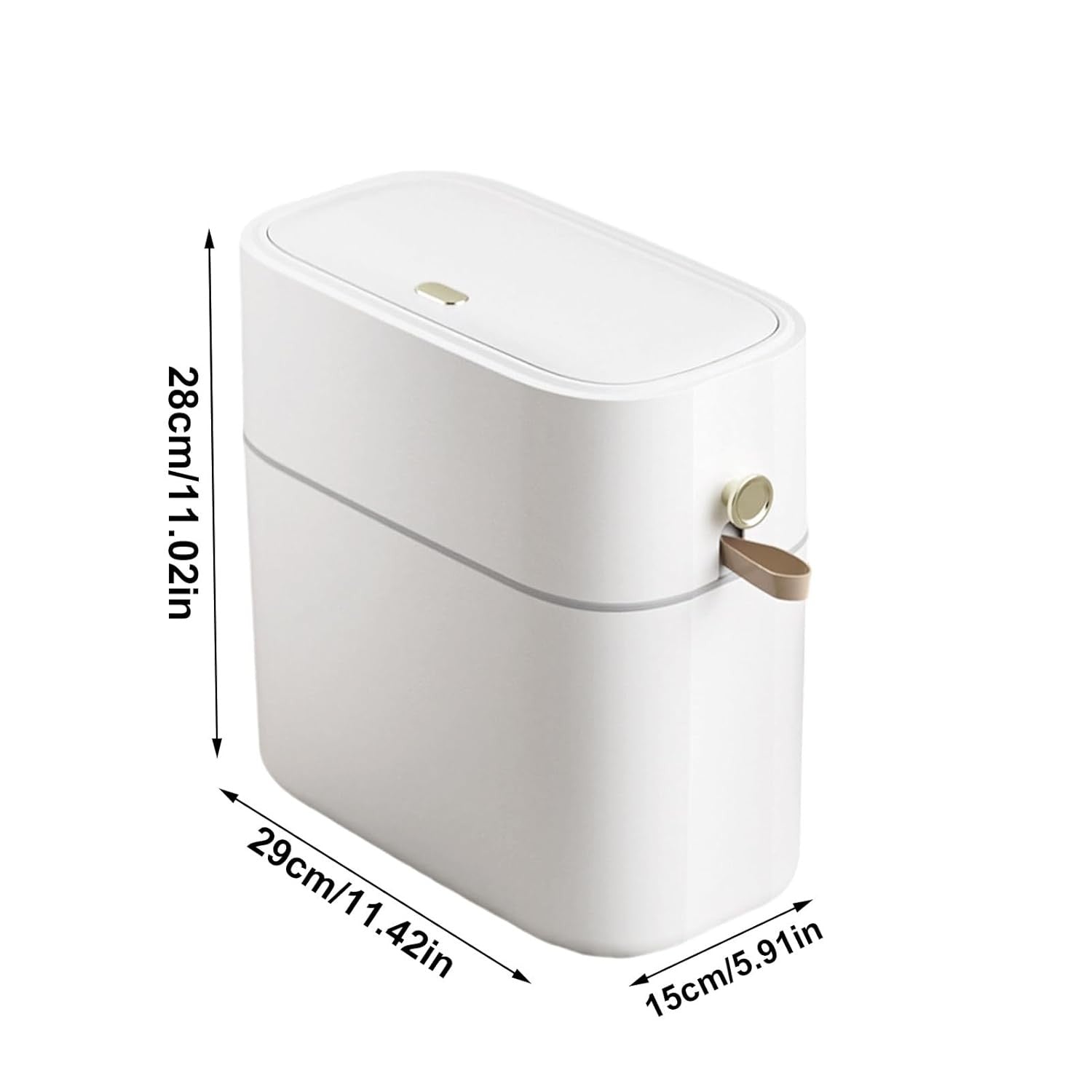8L Touchless Smart Trash Can Narrow Bathroom Bin Auto Drawstring Lid