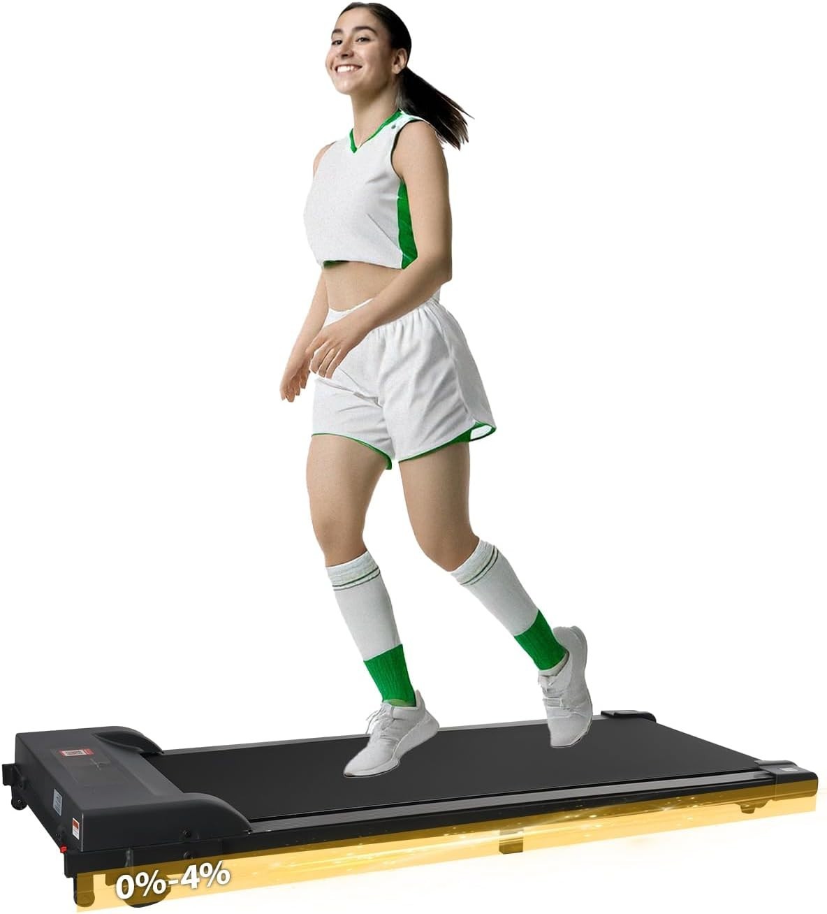 Under Desk Treadmill 4% Incline Home Walking Pad LED Remote Fitness