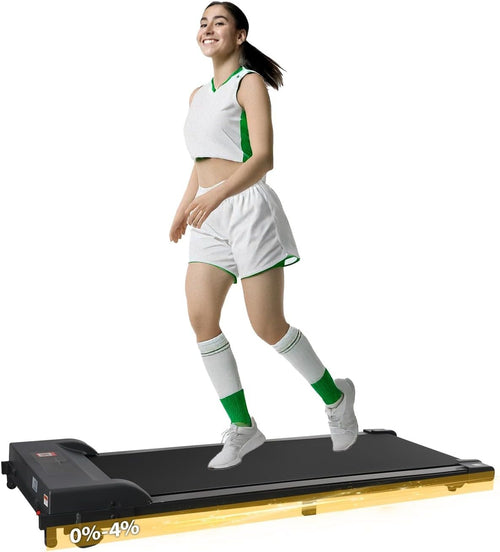 Under Desk Treadmill 4% Incline Home Walking Pad LED Remote Fitness
