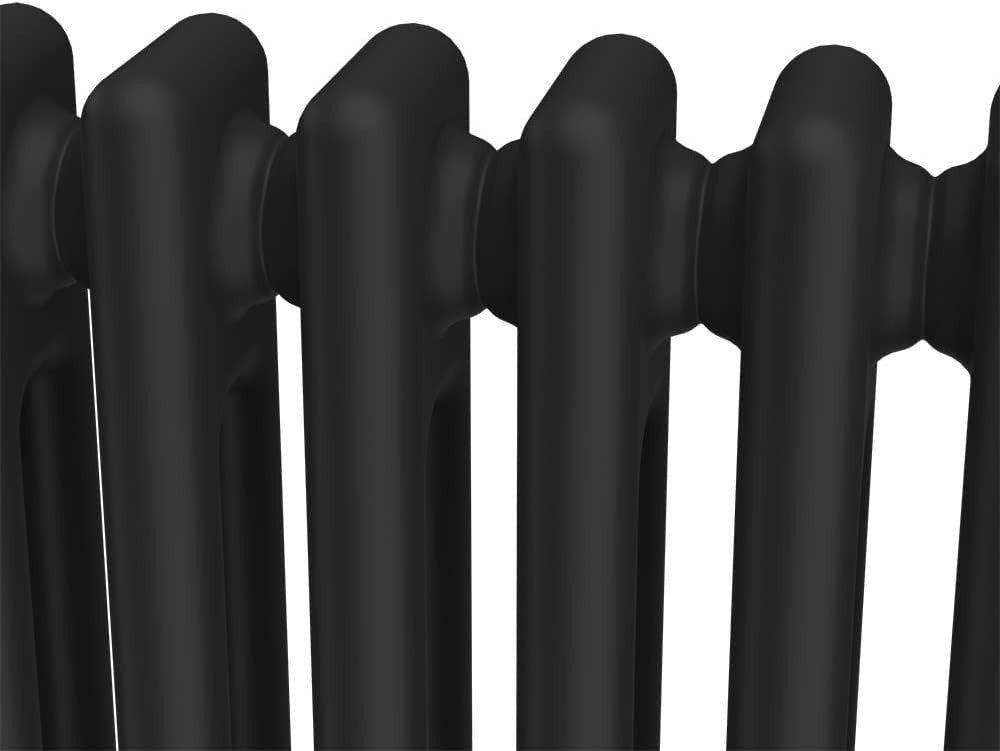 Horizontal Cast Iron Radiator 300x425mm Double Panel Anthracite Heating