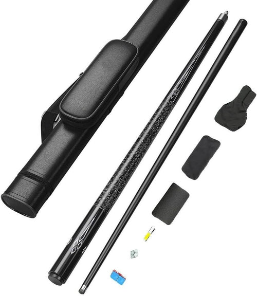 147cm Pro Pool Cue 11.5mm Tip Carbon Maple Shaft 2pc 19–20oz