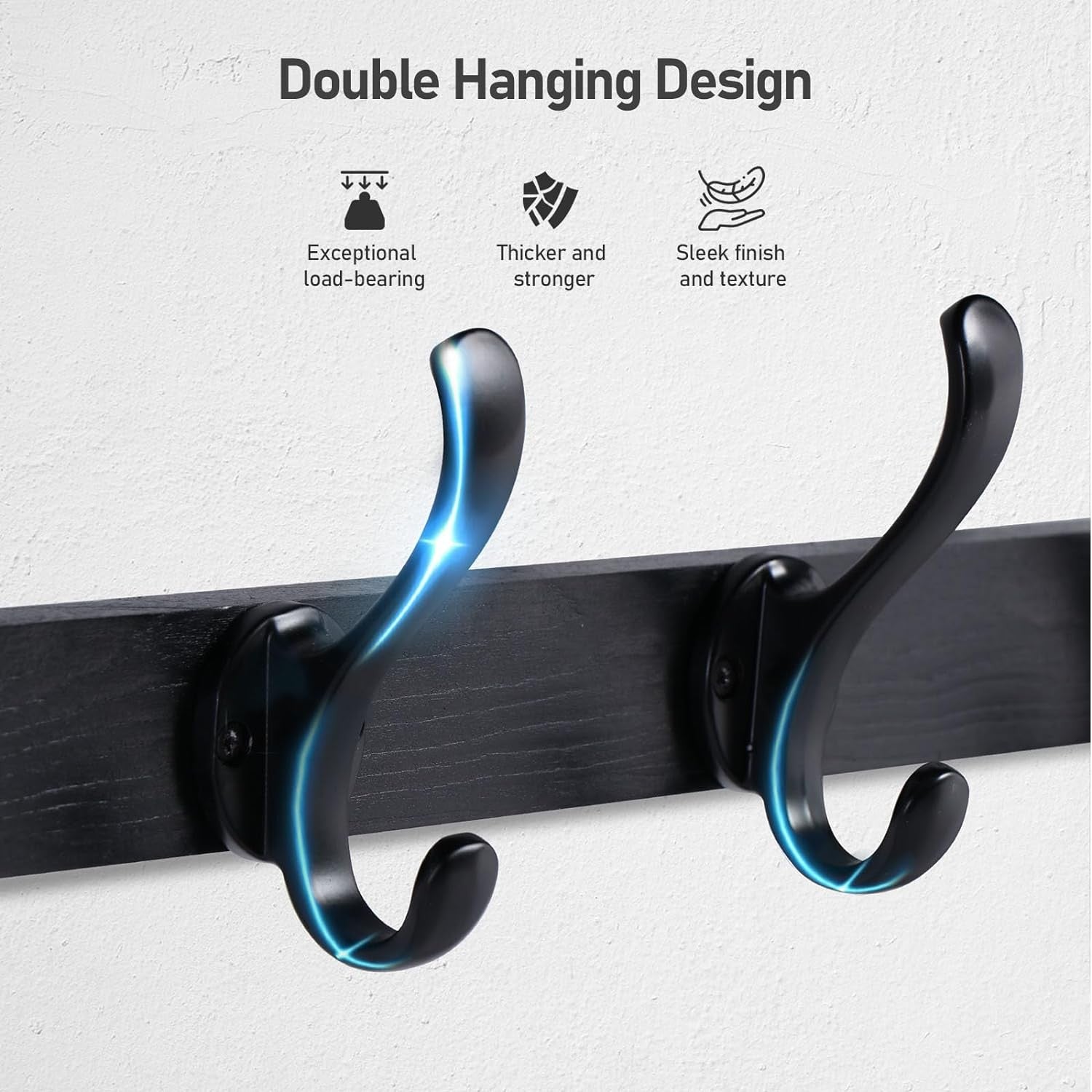 29” Black Wall Mounted Coat Rack with Shelf | 5 Hooks Rustic Entryway