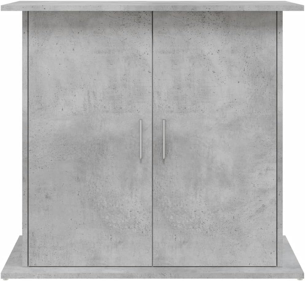 Concrete Grey Engineered Wood Aquarium Stand Secure Storage 81x36x73cm