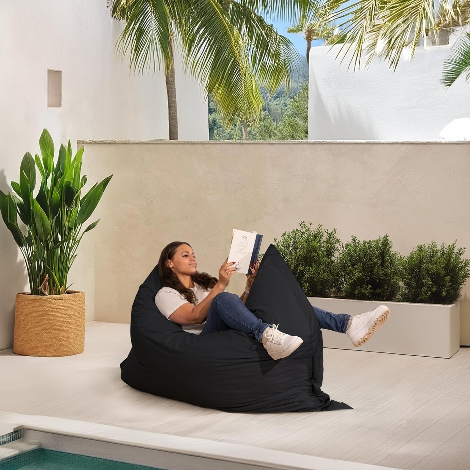 Outdoor Waterproof Bean Bag Chair for Adults & Kids – Removable Cover