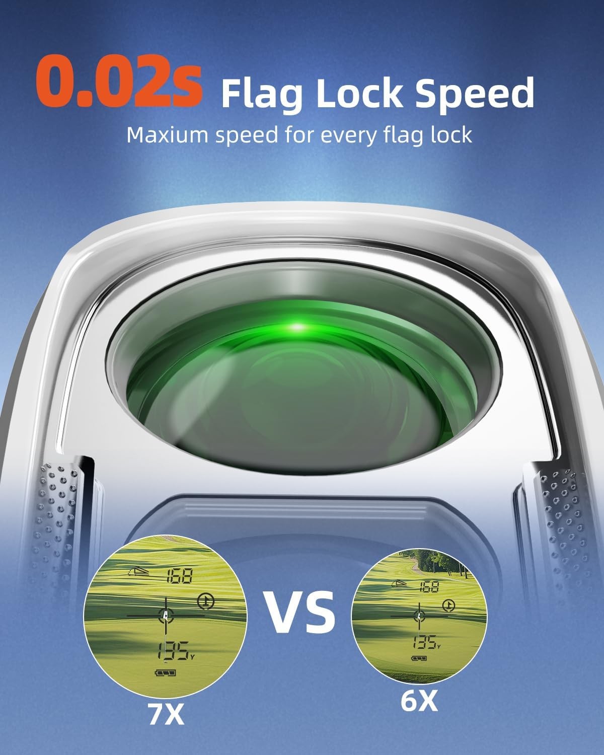 Golf Range Finder 1000 Yards Slope Flag Lock Vibration Magnetic Mount