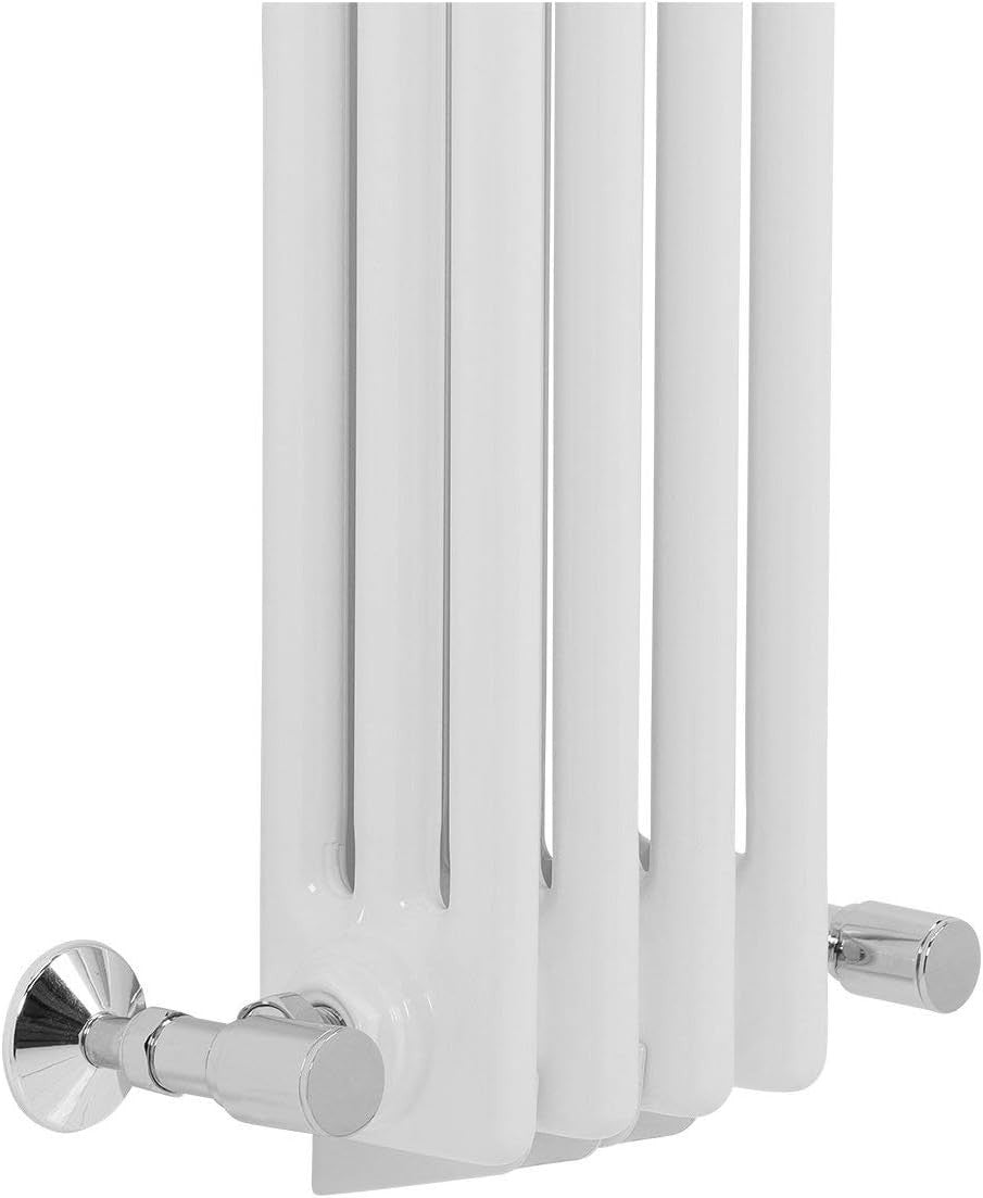 White Triple Column Vertical Radiator 1500x200mm Bathroom Wall Mounted