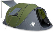 4-6 Man Pop Up Camping Tent Green 4 Season Waterproof