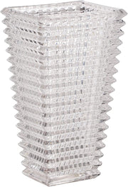 Clear Crystal Glass Vase XL Square Modern Flower Display Table Home Decor