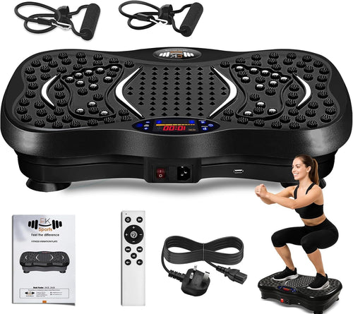 Vibration Plate Exercise Machine 99 Levels Bluetooth Remote 120KG Home