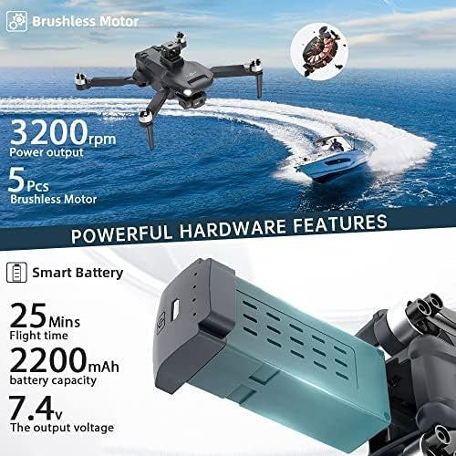 X-Verse KF106 MAX Drone 4K HD, 3-Axis Gimbal + EIS 360° Laser Obstacle Avoidance