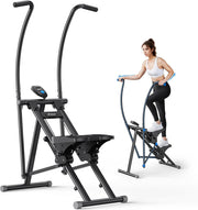 Foldable Stair Climber w/ Synchronized Motion, LCD Tracker & Adjustable Pedals