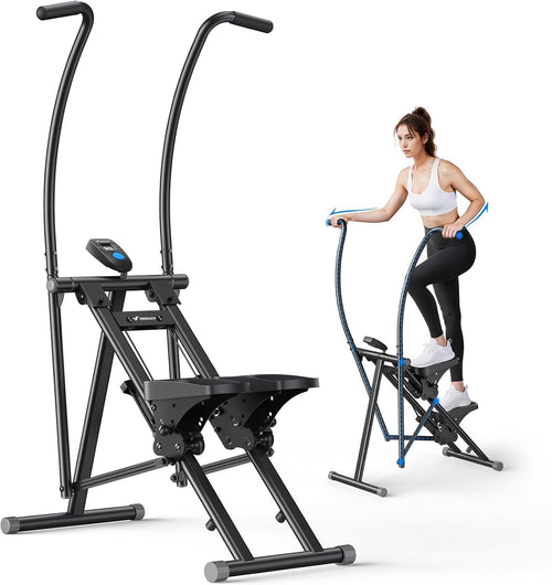 Foldable Stair Climber w/ Synchronized Motion, LCD Tracker & Adjustable Pedals
