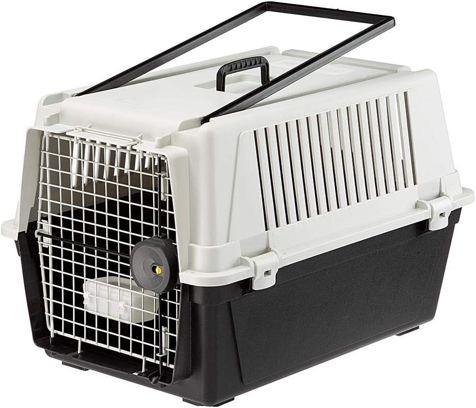 Medium Dog Travel Kennel 68x49x45.5cm Lockable Plastic Crate with Ventilation