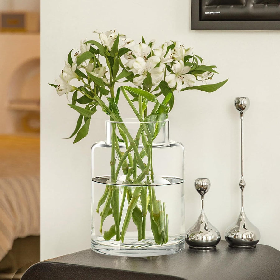 Clear Glass Cylinder Vase 23cm Wedding Table Centrepiece Home Decor