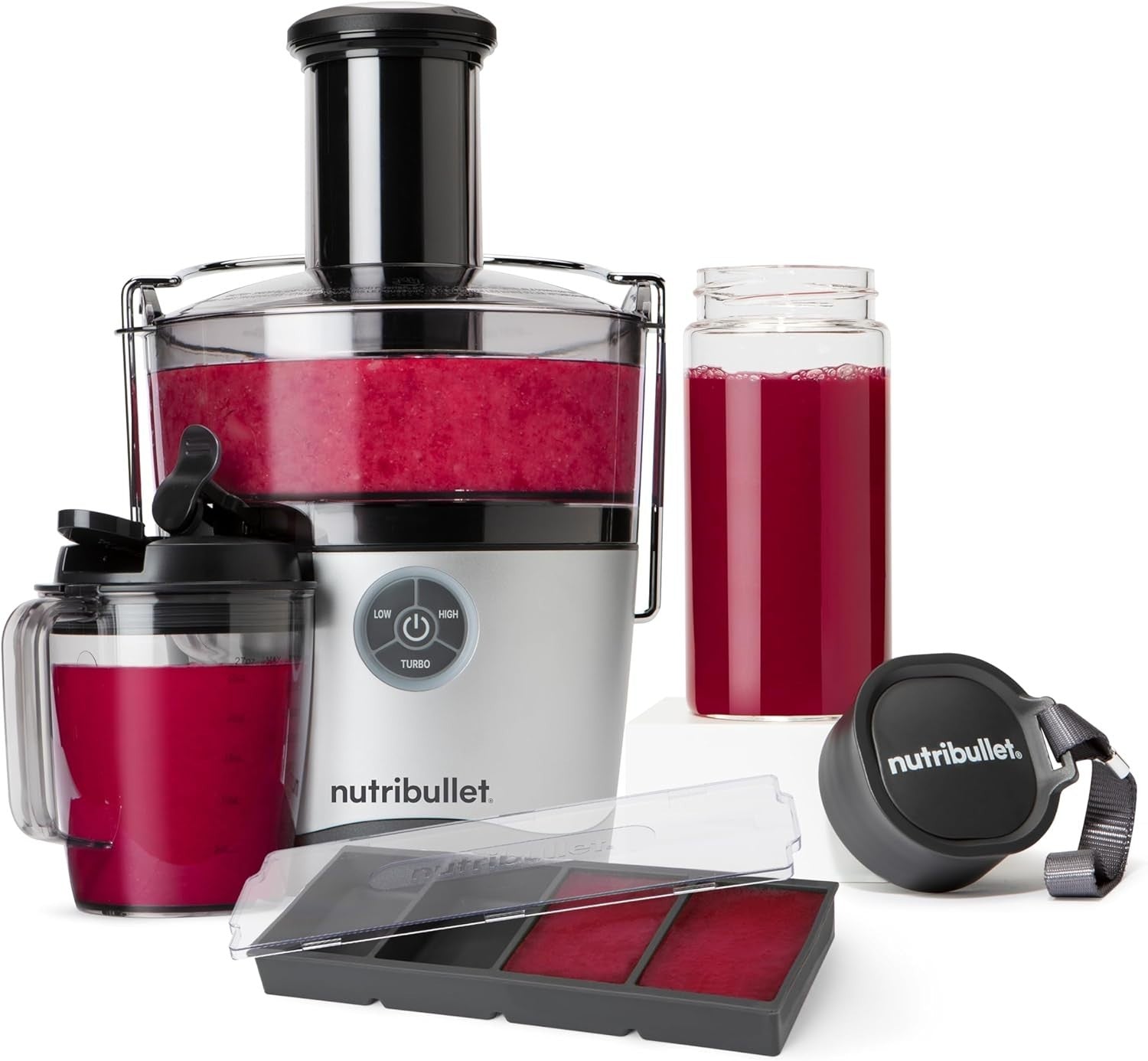 1000W Centrifugal Juicer Pro 3 Speed 3in Chute Glass Bottle Kit Easy Clean