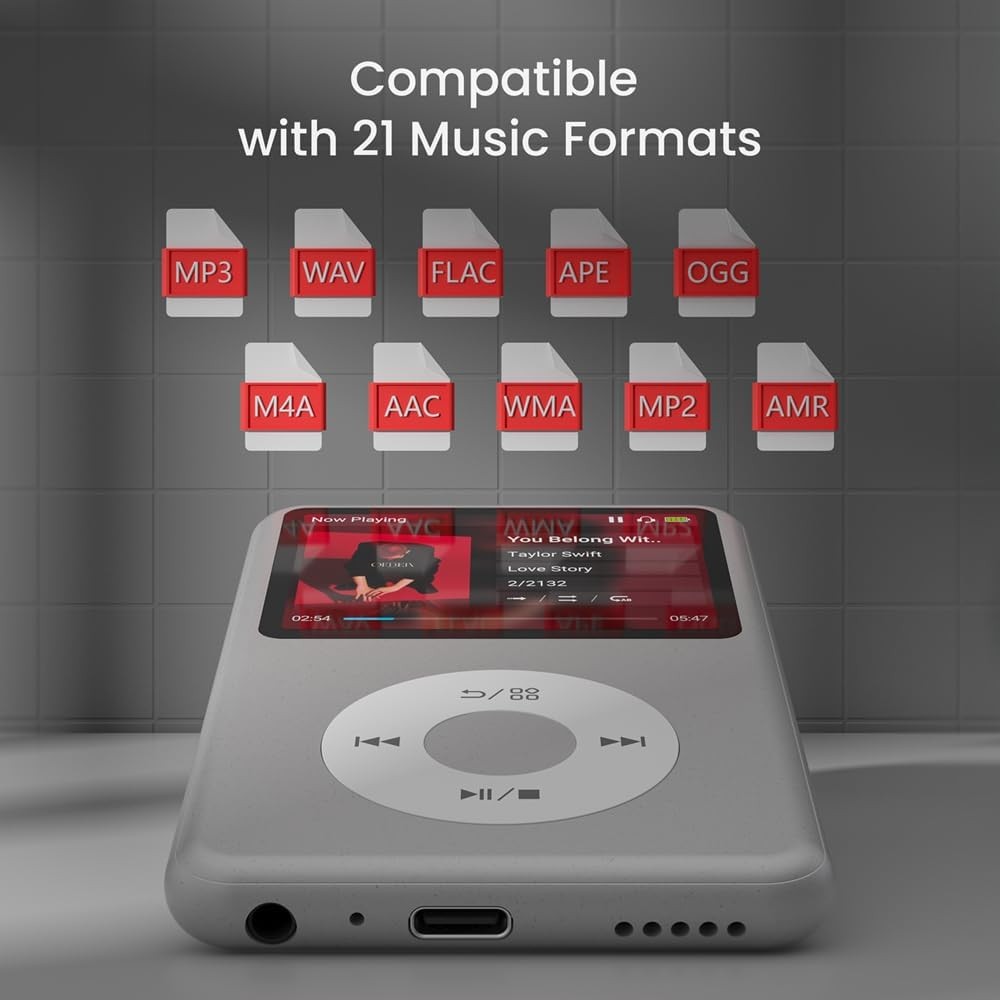 Bluetooth MP3 Player FM Radio Video E-Book Silver