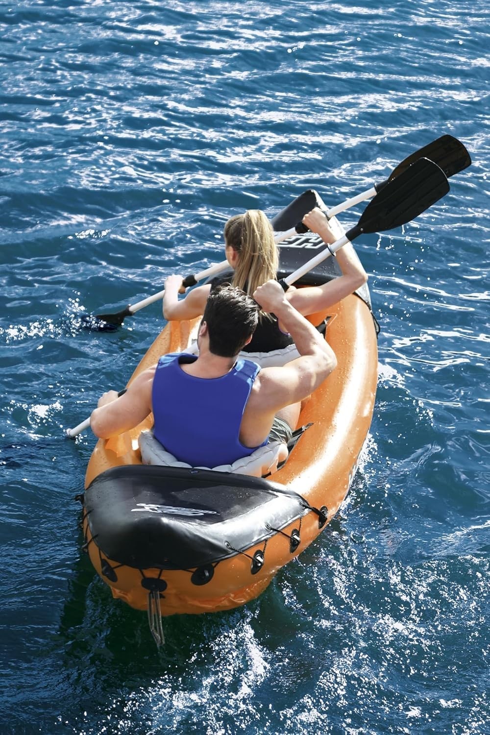 2 Person Inflatable Kayak Set w/ Paddles Pump PVC River Boat