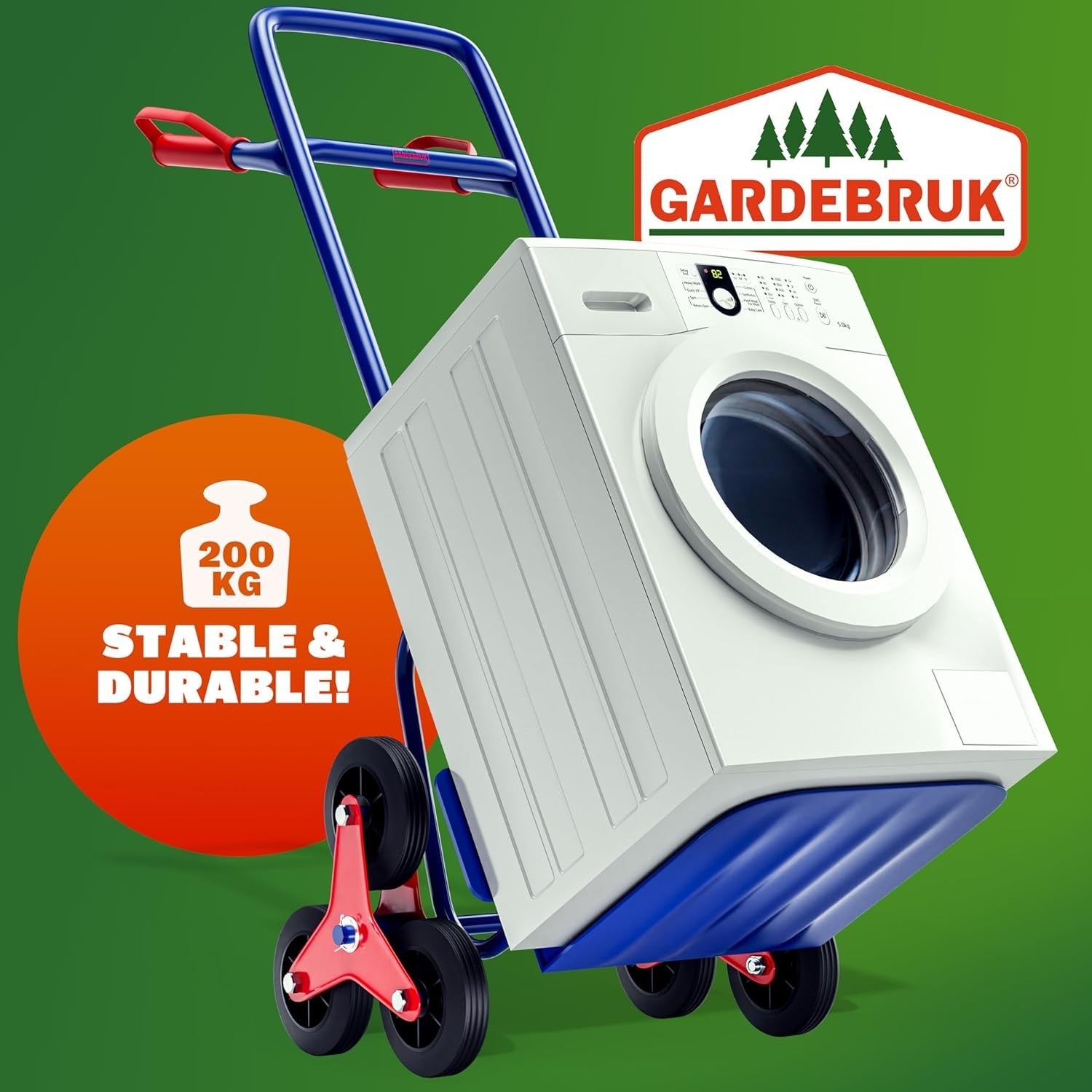 200KG Stair Climber Sack Truck 6-Wheel Folding Trolley Telescopic Handle